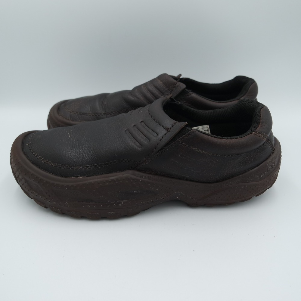 Crocs Yukon Mens Mule Dark Brown Leather Slip On Loafers 14993 Espresso Size 7